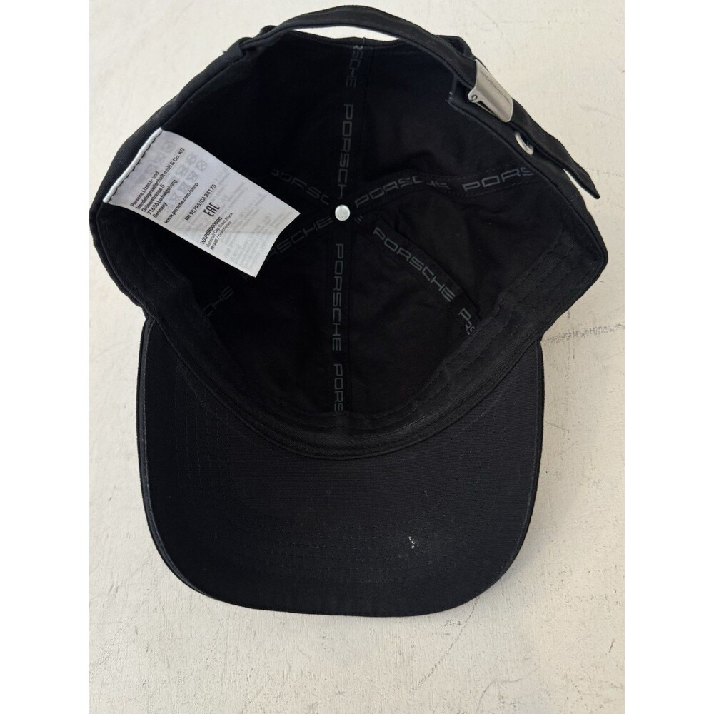 Porsche Stuttgart Embroidered Crest Logo Hat Baseball Cap Black Official OS - Picture 3 of 5
